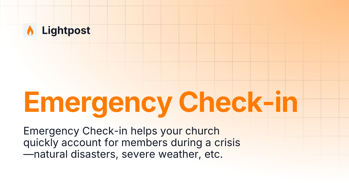Emergency Check-in | Lightpost