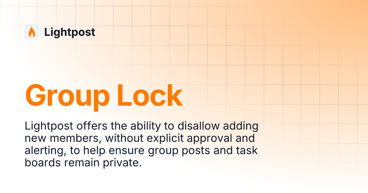 Group Lock | Lightpost