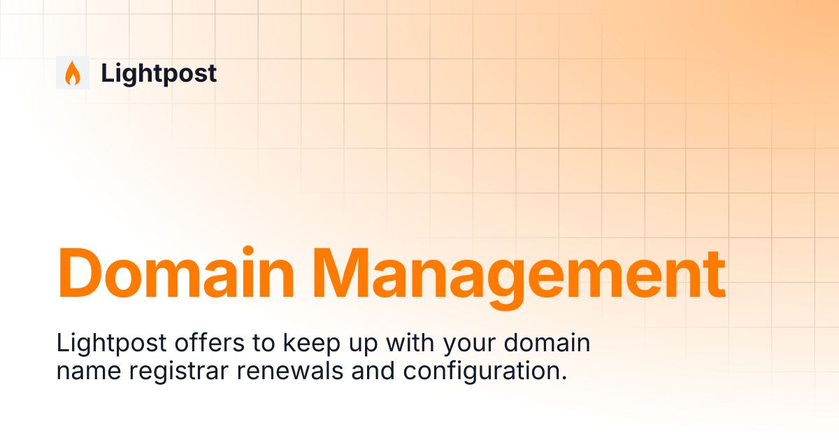 Domain Management | Lightpost